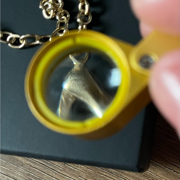 CHANEL-AUTHENTIC (PRELOVED) Gold Plated & Strass CC Pendant and Chain - Picture 15 of 16